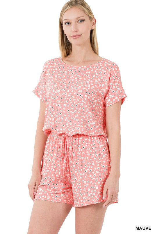 Floral Pocket Romper – image 1