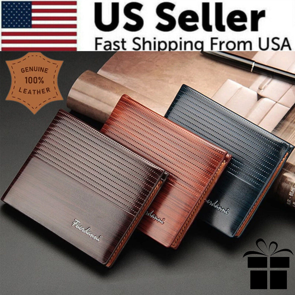Men's Genuine Leather Bifold Wallet – image 1