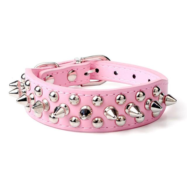Adjustable Spiked PU Leather Dog Collar – image 8