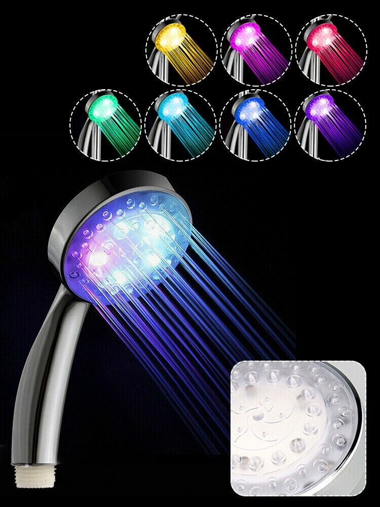 7-Color LED Handheld Shower Head – image 3