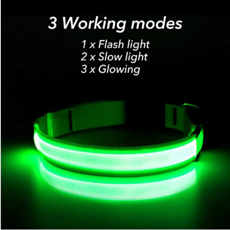 LED Light-Up Adjustable Dog Collar – image 4