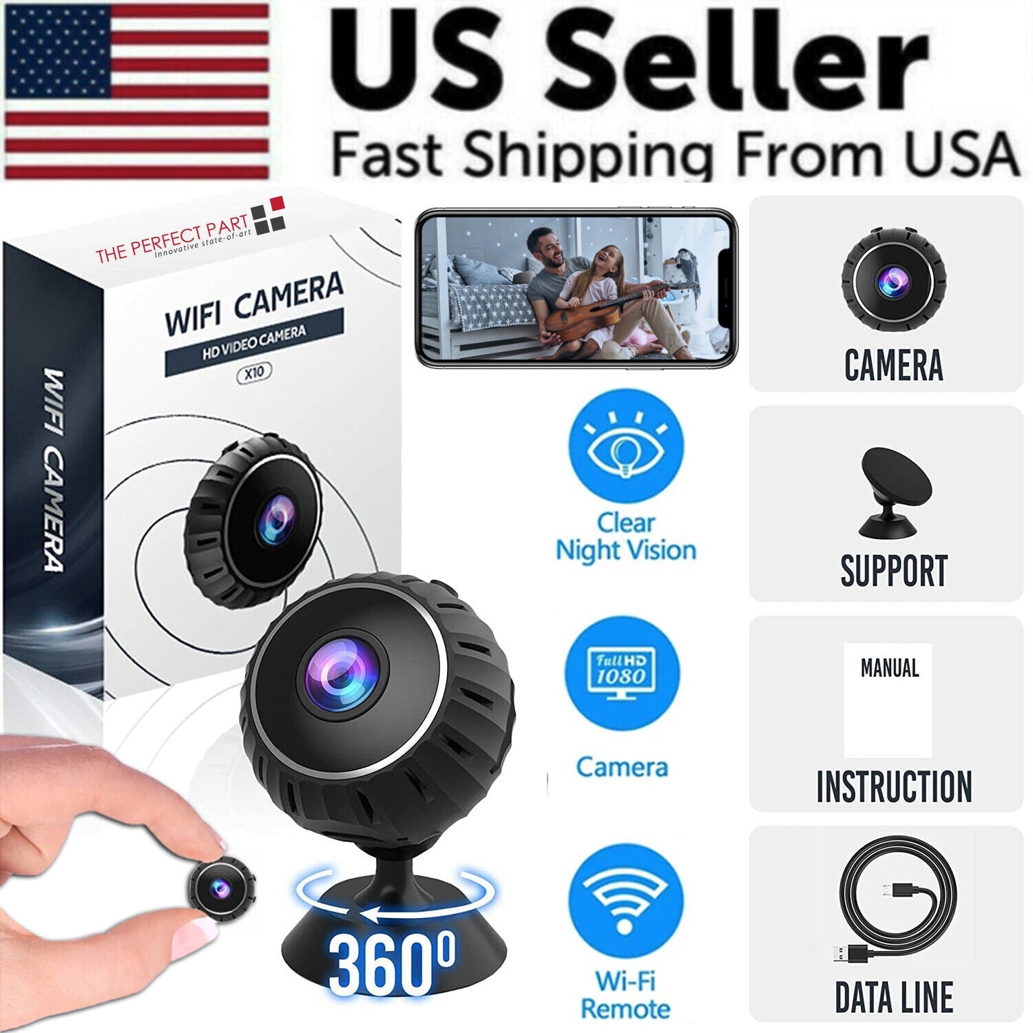 Mini 1080p Wi-Fi Security Camera – image 1
