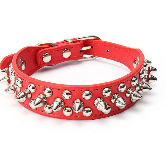 Adjustable Spiked PU Leather Dog Collar – image 10