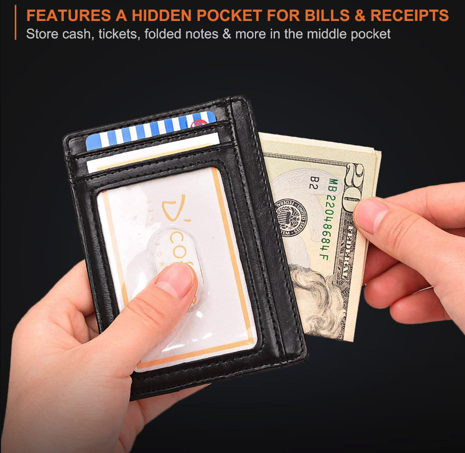 Slim RFID-Blocking Leather Card Wallet – image 11