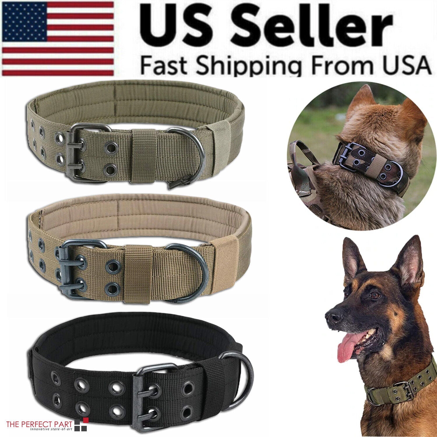 Heavy-Duty Wide Tactical Dog Collar – image 1