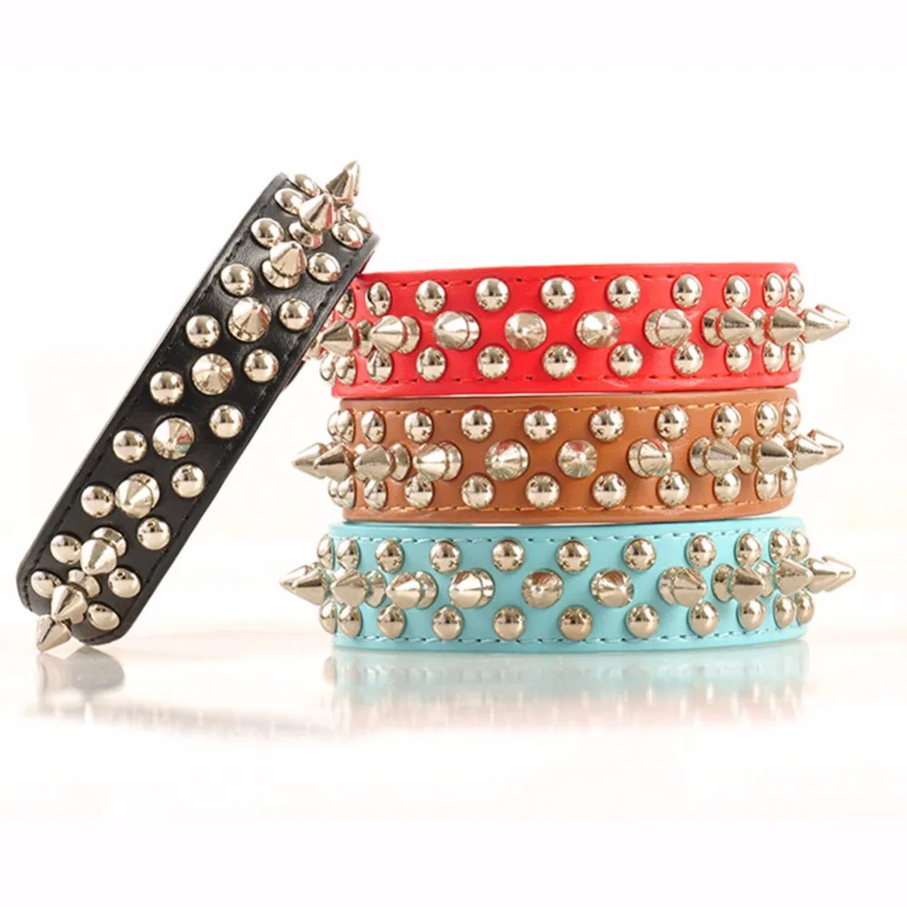 Adjustable Spiked PU Leather Dog Collar – image 19