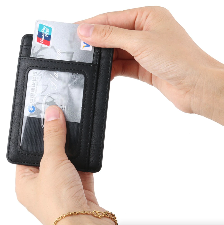 Slim RFID-Blocking Leather Card Wallet – image 4