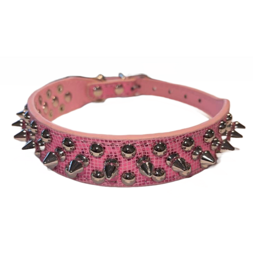 Adjustable Spiked PU Leather Dog Collar – image 22