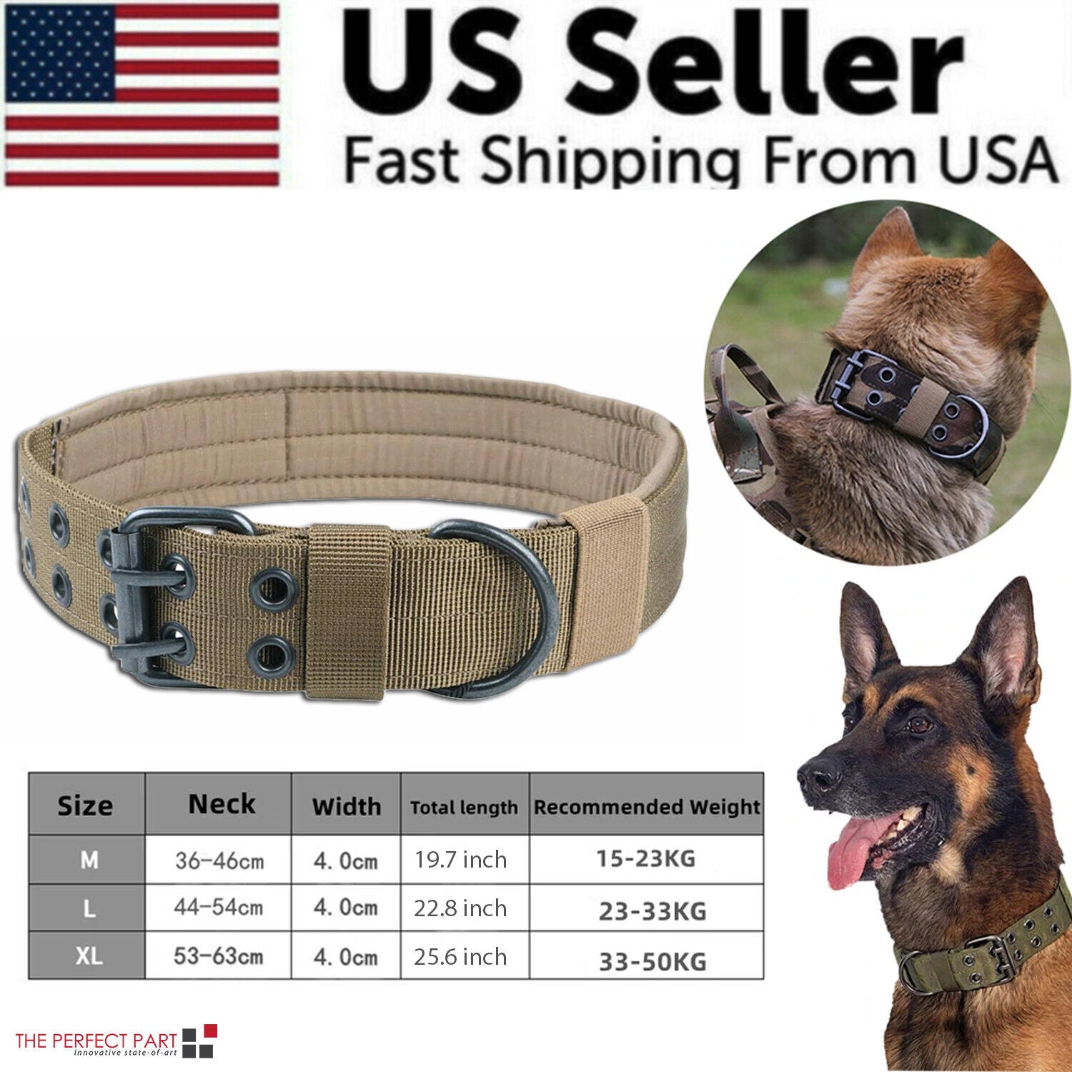 Heavy-Duty Wide Tactical Dog Collar – image 6