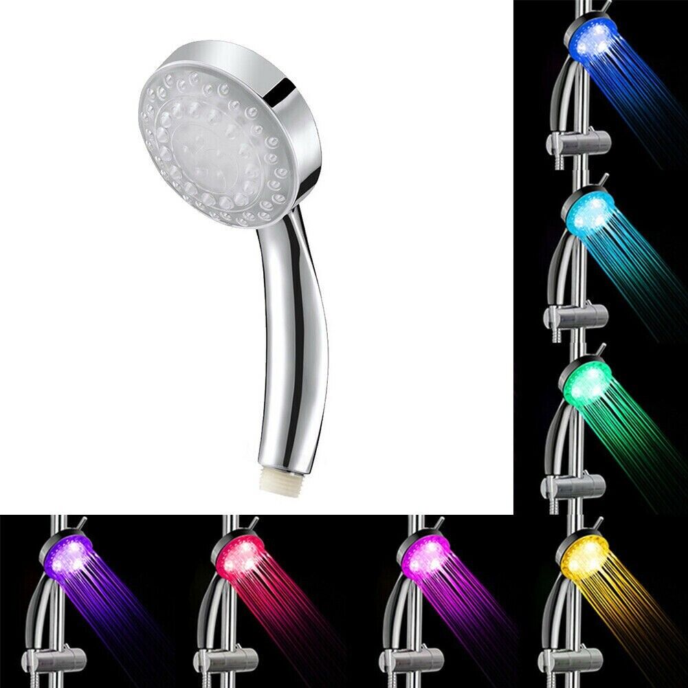 7-Color LED Handheld Shower Head – image 11