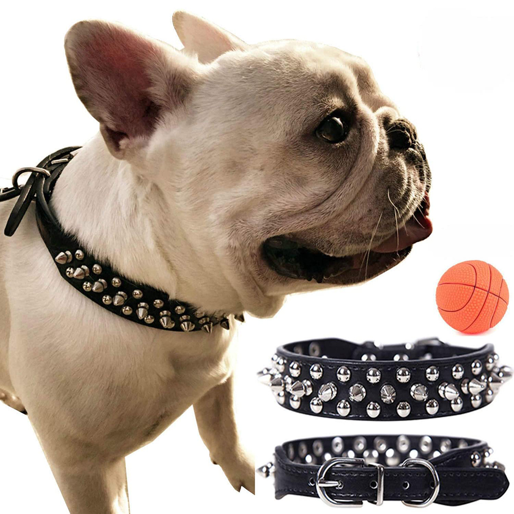 Adjustable Spiked PU Leather Dog Collar – image 15