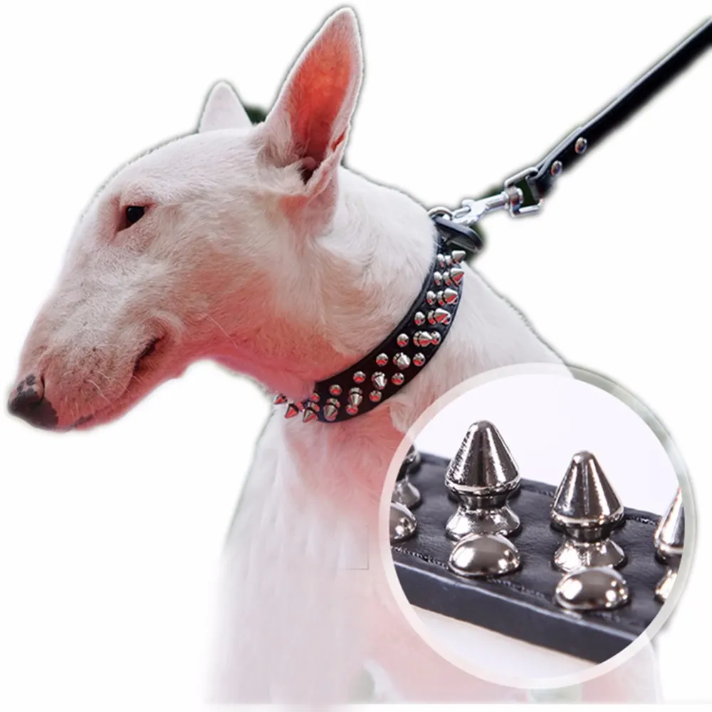 Adjustable Spiked PU Leather Dog Collar – image 7