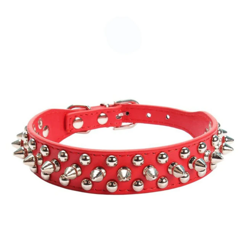 Adjustable Spiked PU Leather Dog Collar – image 29