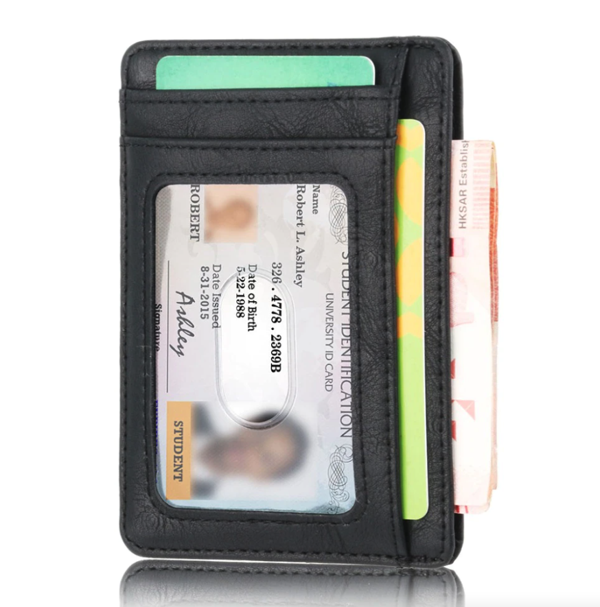 Slim RFID-Blocking Leather Card Wallet – image 2