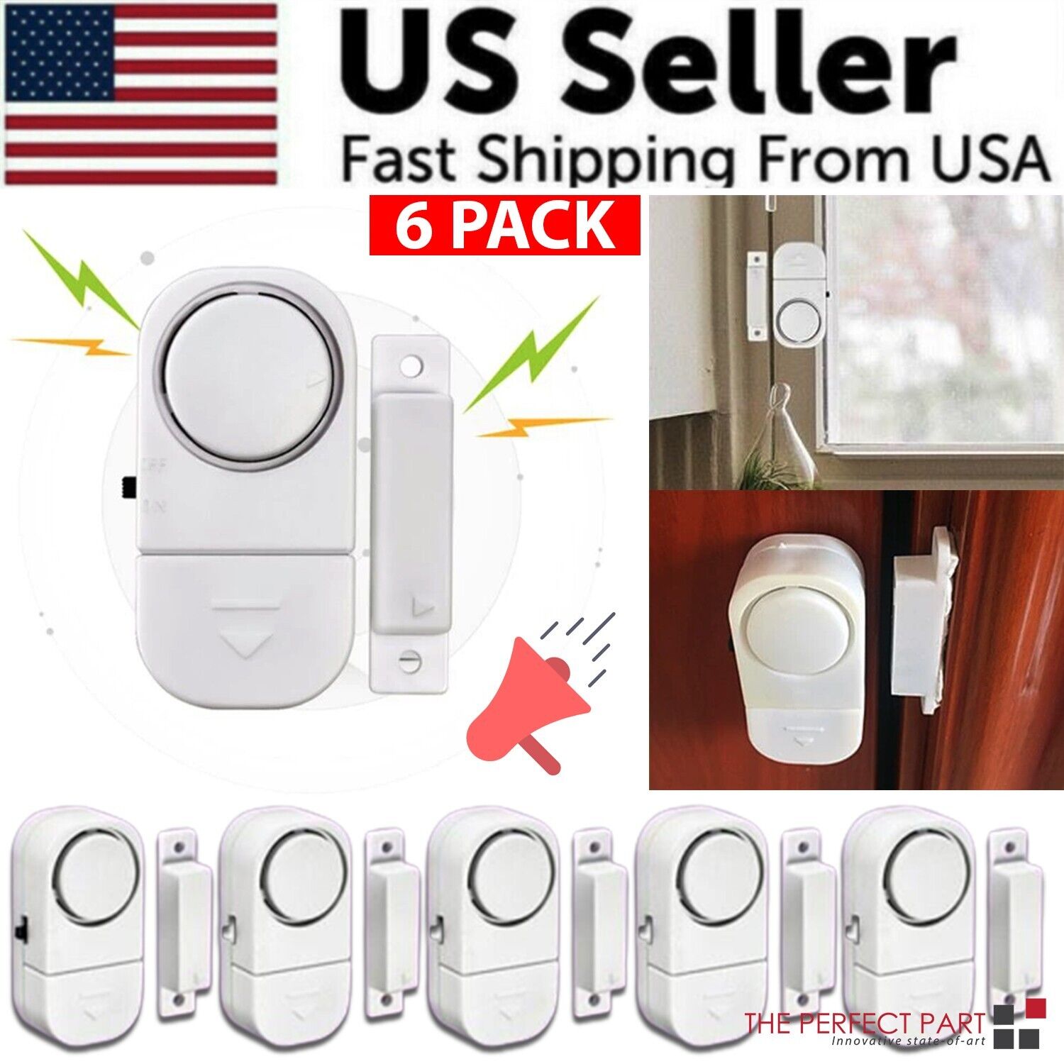 6-Piece Wireless Door & Window Alarm Set – image 1
