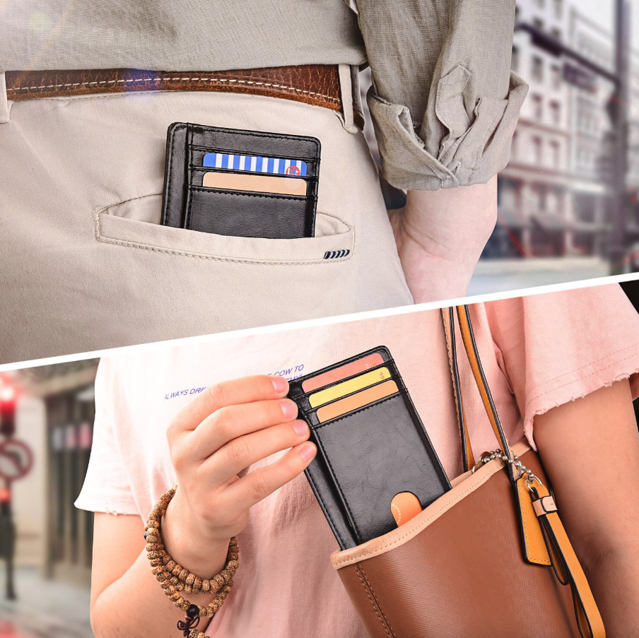 Slim RFID-Blocking Leather Card Wallet – image 9