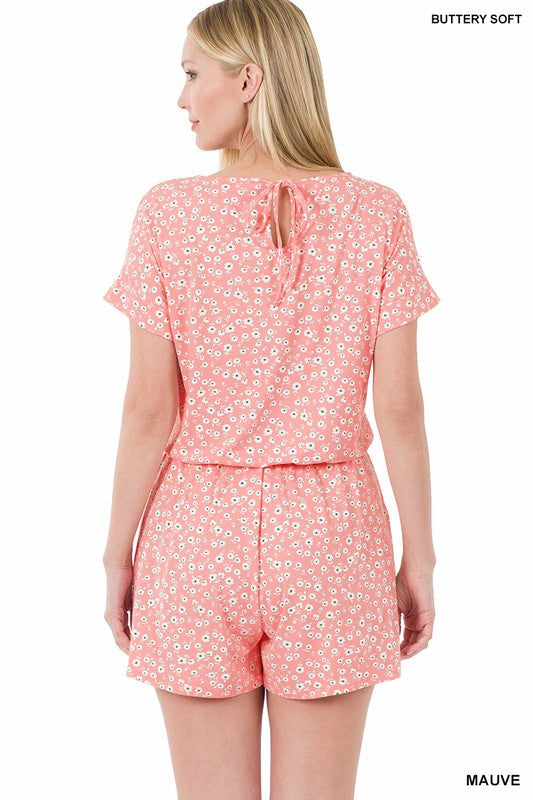 Floral Pocket Romper – image 2