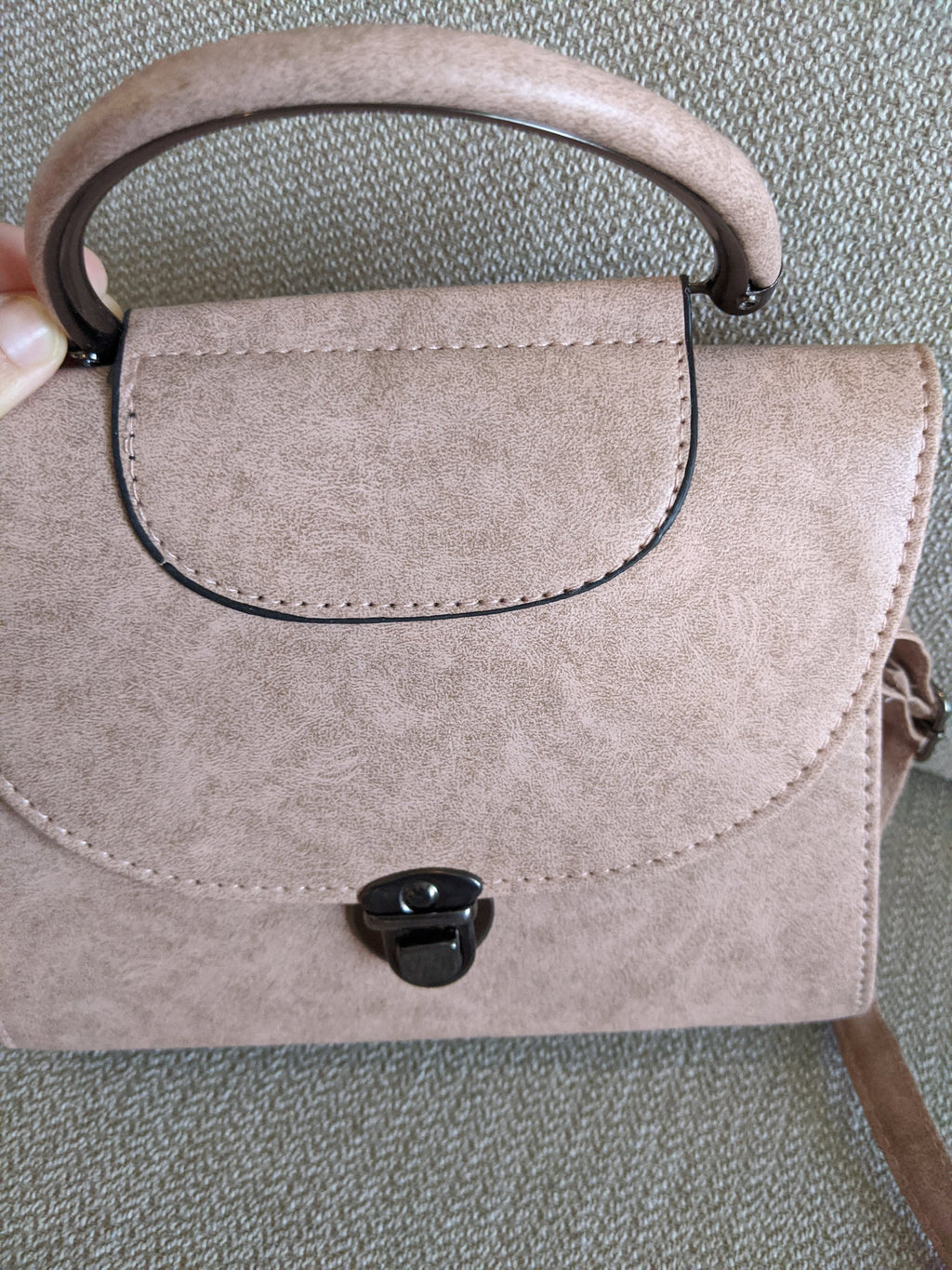 Light Mauve Marbled Crossbody Bag – image 2