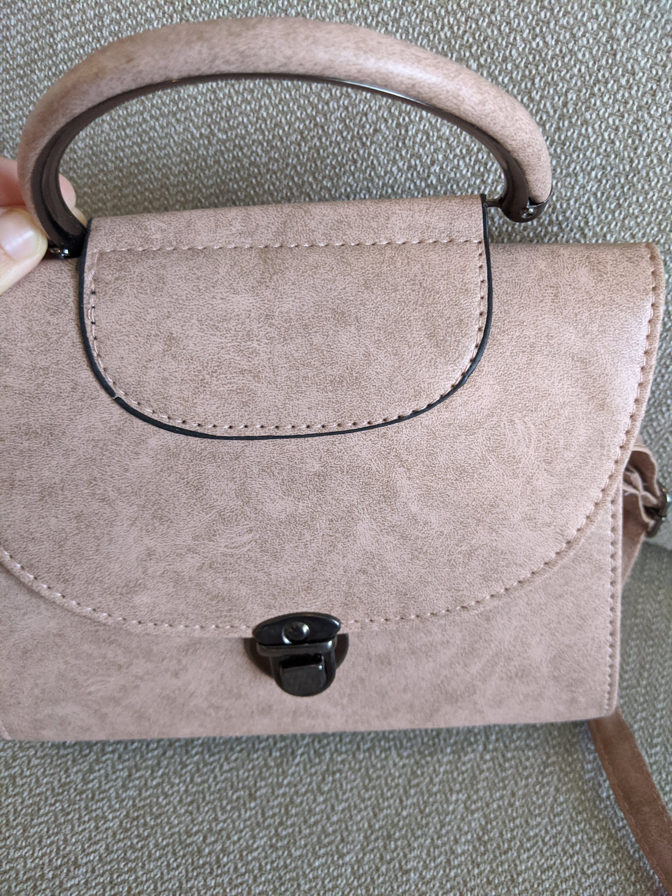 Light Mauve Marbled Crossbody Bag – image 2