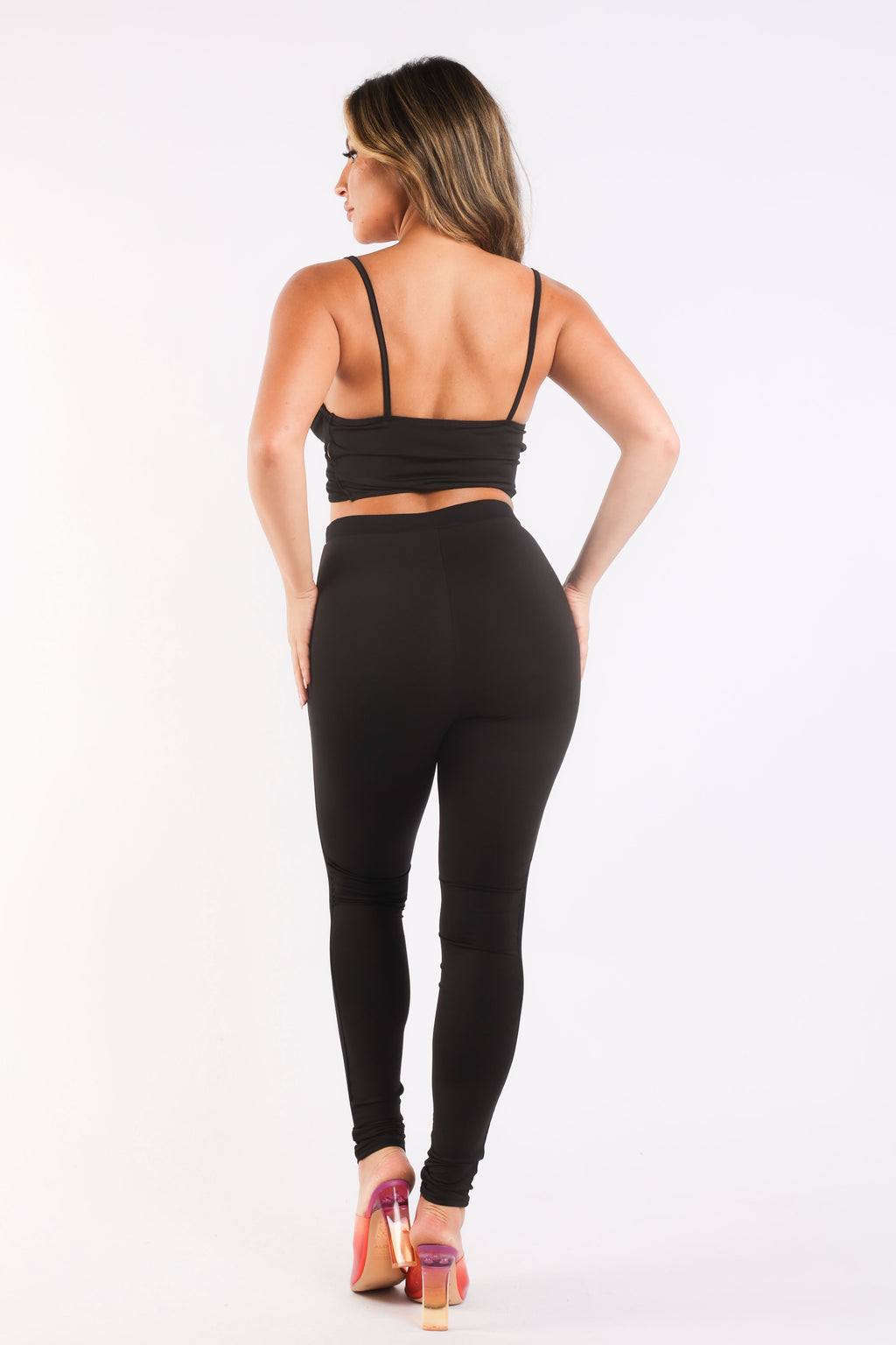 Black Mesh-Panel Activewear Set – image 3