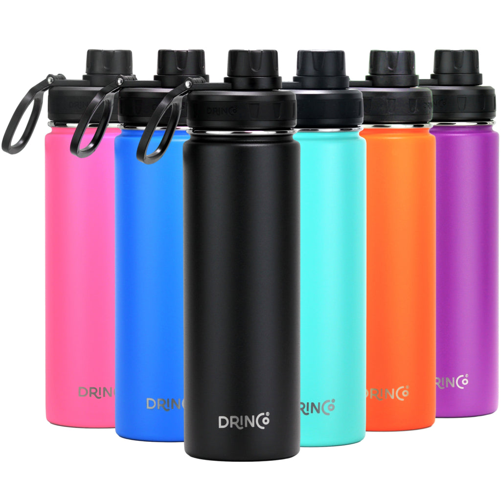 DRINCO 22 oz Insulated Sport Bottle – Black – image 2