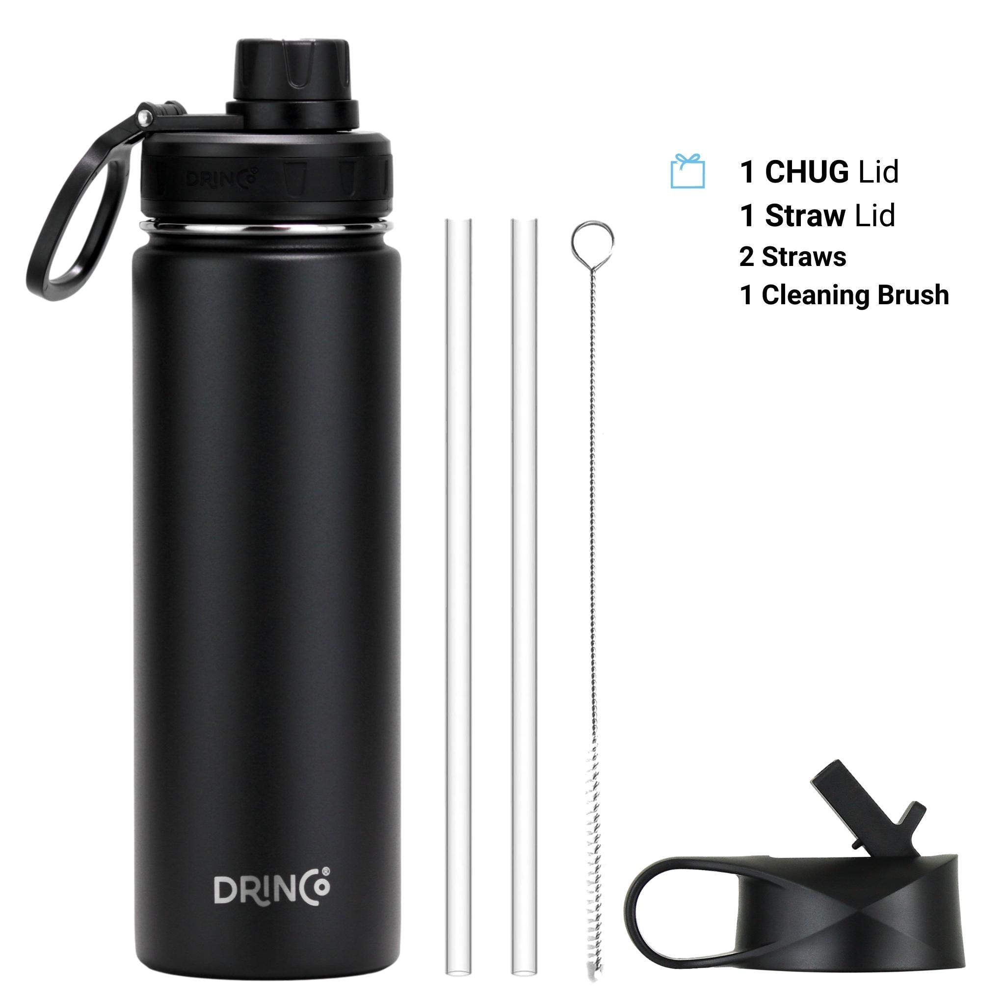 DRINCO 22 oz Insulated Sport Bottle – Black – image 3