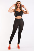 Black Mesh-Panel Activewear Set – image 1