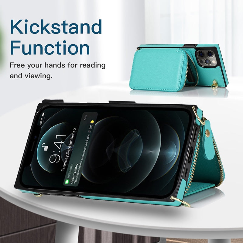 iPhone 11 Pro Wallet Case with Crossbody Strap – image 6