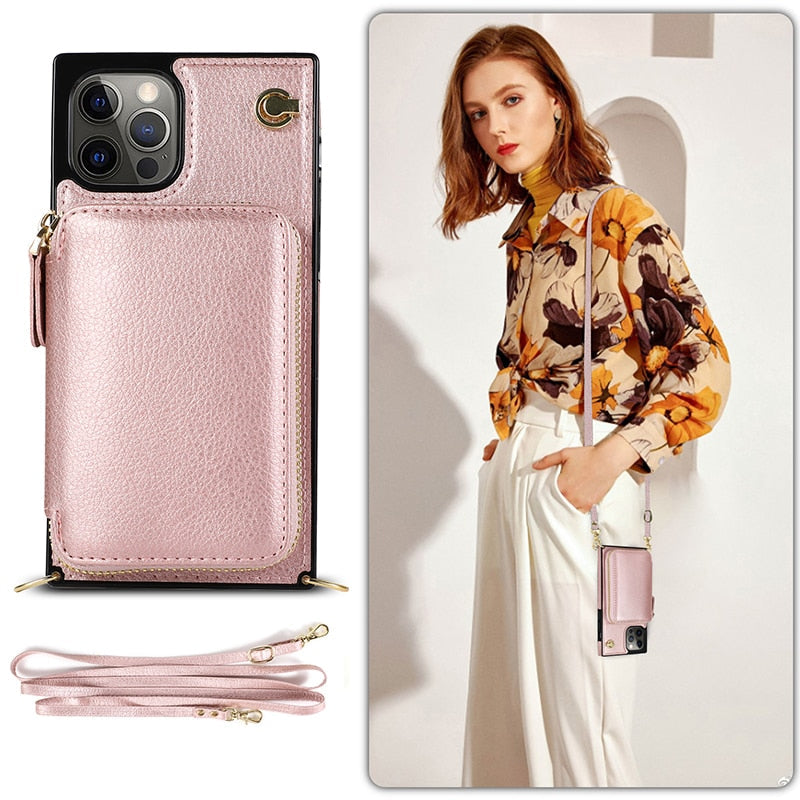 iPhone 11 Pro Wallet Case with Crossbody Strap – image 5