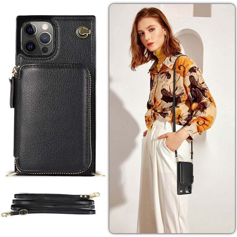 iPhone 11 Pro Wallet Case with Crossbody Strap – image 8